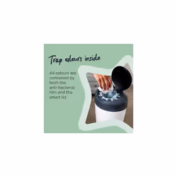 Tommee Tippee Simplee Sangenic Nappy Bin Refills, Sustainably Sourced Antibacterial GREENFILM, Pack of 6