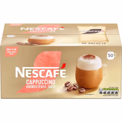 NESCAFE Gold Cappuccino Unsweetened Taste Sachets - 50 x 14.2g