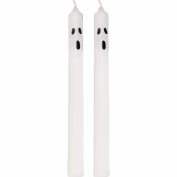Ginger Ray Ghost Face Halloween Dinner Candles Tabletop Decoration 2 Pack