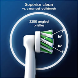 Oral-B Pro Cross Action Electric Toothbrush Head X Shape And Angled Bristles for Deeper Plaque Removal Pack of 8 Toothbrush Heads White