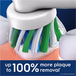 Oral-B Pro Cross Action Electric Toothbrush Head X Shape And Angled Bristles for Deeper Plaque Removal Pack of 8 Toothbrush Heads White