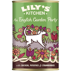 Lily's Kitchen Natural Adult Dog Food Wet Tins An English Garden Party Chicken & Strawberries Complete Meal Recipes (6 Tins x 400g)