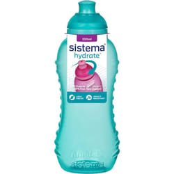 Sistema Twist 'n' Sip Squeeze Kids Water Bottle For School | Leakproof Plastic Water Bottle | 330 ml | BPA-Free | Assorted Colours