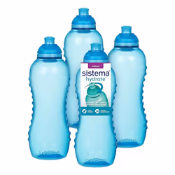 Sistema Twist 'n' Sip Squeeze Sports Water Bottles Leakproof Water Bottles 460 ml BPA-Free Recyclable with TerraCycle® Blue ...