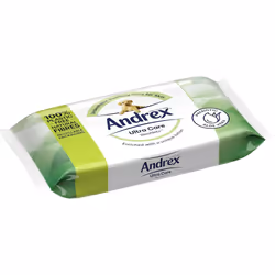 Andrex Ultra Care Washlets 12 Packs Flushable Toilet Wipes Kind Soothing Wipes Contains Aloe Vera and Prebiotic Lotion Biodegradable and Plastic-Free