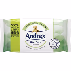 Andrex Ultra Care Washlets 12 Packs Flushable Toilet Wipes Kind Soothing Wipes Contains Aloe Vera and Prebiotic Lotion Biodegradable and Plastic-Free