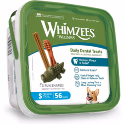 WHIMZEES ByWellness Variety Box, Mixed Shapes, Natural and Grain-Free Dog Chews, Dog Dental Sticks for Small Breeds, S (Pack of 56)