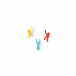 Umbra 318165-022 Buddy Wall Hooks ? Decorative Wall Mounted Coat Hooks, Set of 3, Bright Multicolored, 10 Inch L x 7.5 Inch W ...