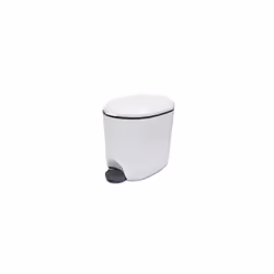 Addis Premium Deluxe Bathroom Office Pedal Bin with Inner, 3.5 Litre, Light Grey & Charcoal Grey