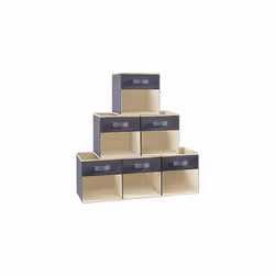 Lifewit Cube Storage Boxes Set of 6, Fabric Storage Box with a Clear Window and Handles, Foldable Storage Cubes Clothes Organ ...