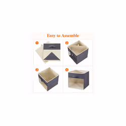 Lifewit Cube Storage Boxes Set of 6, Fabric Storage Box with a Clear Window and Handles, Foldable Storage Cubes Clothes Organiser for Wardrobe,