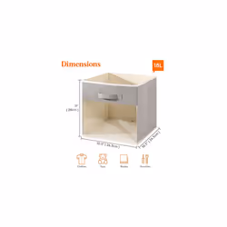 Lifewit Cube Storage Boxes Set of 6, Fabric Storage Box with a Clear Window and Handles, Foldable Storage Cubes Clothes Organiser for Wardrobe,