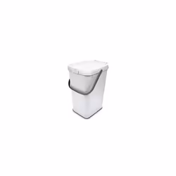 Addis 519227 Kitchen Recycling & General Storage bin 18 litres Stackable Food Waste Organiser Caddy with Clip lock lid & carr ...