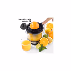 Salter EK5025 Electric Citrus Juicer Press - Extractor For Oranges/Lemon/Lime/Grapefruit, Juicing Machine, 600 ml Jug, Smooth/With Bits,