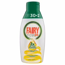 Fairy Platinum Gel Detergent Dishwasher All in 1, Lemon, 650 ml, 32 Washes