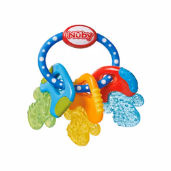 Nuby IcyBite Keys Soothing Teether Multiple Teething Surfaces Refrigerator Safe Suitable from 3 Months Plus