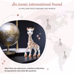 Sophie la girafe Original Baby Teething Toy,100 % Natural Rubber Phthalate -Easy to Grip Baby Teether,Suitable for Newborn Babies - Fresh Touch Box