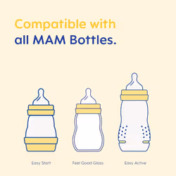 MAM Teats Size 3, Suitable for 4+ Months, MAM Fast Flow Teats with SkinSoft Silicone, Fits all MAM Baby Bottles, Baby Feeding Essentials, Pack of 2
