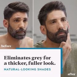 Just For Men Moustache & Beard M45  Dark Brown Black Dye Eliminates Grey For a Thicker  Fuller Look With An Applicator Brush Included  M45