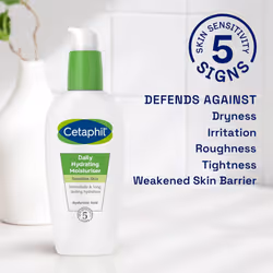 Cetaphil Daily Hydrating Face Moisturiser, 88ml, For Sensitive Skin, With Hyaluronic Acid