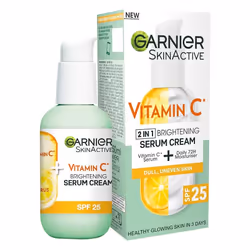 Garnier Vitamin C Serum Cream 2in1 Formula With 20% Vitamin C serum & 25 Moisturiser Hydrate Reveal Bright Glowing Skin Organ ...