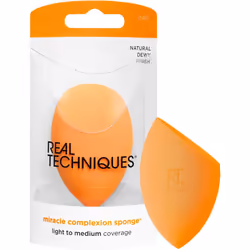 Real Techniques Miracle Complexion Sponge Makeup Sponge Liquid Cream Offers Light Medium Coverage Natural Makeup Orange Spong ...