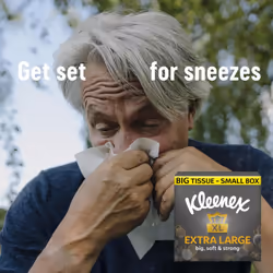 Kleenex Extra Large Soft Facial Tissues, 100% Recyclable Packaging, 24 Compact Tissue Boxes, 1056 Tissues (24 boxes)