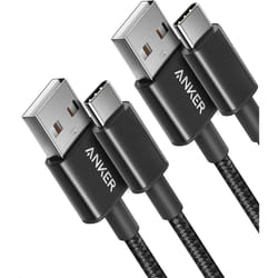 Anker USB C Charger Cable, 2-Pack 3 ft (0.9 m) USB to USB C Cable USB A to USB C Braided Phone Charger Cable for iPhone 15 (Standard Charging)