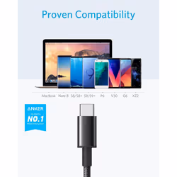 Anker USB C Charger Cable, 2-Pack 3 ft (0.9 m) USB to USB C Cable USB A to USB C Braided Phone Charger Cable for iPhone 15 (Standard Charging)