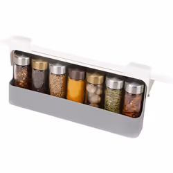 Joseph Joseph CupboardStore in cupboard, kitchen storage under-shelf Spice Rack, organiser Grey, 4