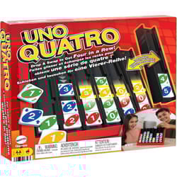 Mattel Games UNO Quatro, Family Board Game for Kids and Adults for Family Game Night, Tile GameEngaging Gift for Kids, 2 to 4 Player, Ages 7 and Up