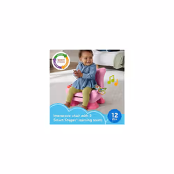 Fisher-Price Laugh & Learn Toddler Learning Toy Smart Stages Chair with Music Lights & Activities for Ages 1 Year and Older Pink HYT48