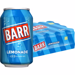 BARR since 1875, 24 Pack Perfect Lemonade, Lemon Flavoured Fizzy Drink - 24 x 330ml Cans
