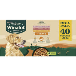 WINALOT Sunday Dinner Mixed in Gravy Wet Dog Food 40x100g
