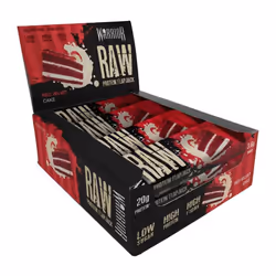 Warrior Raw Protein Flapjacks 12 Bars x 75g Each Packed with 20g of Protein Low Sugar High in Fibre Red Velvet Cake