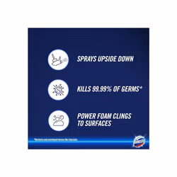 Domestos Power Foam Arctic Fresh Toilet Cleaner Spray down & eliminates 99.99% of germs for cleaning inside the toilet & around bathroom 450 ml