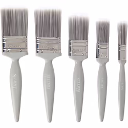 Harris Essentials Walls & Ceilings Paint Brush Set | Pack of 5 | 0.5", 1", 1.5", 2", Grey
