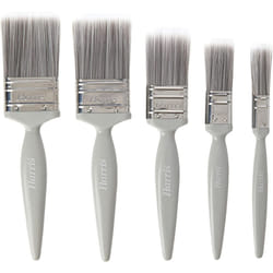 Harris Essentials Walls & Ceilings Paint Brush Set | Pack of 5 | 0.5", 1", 1.5", 2", Grey