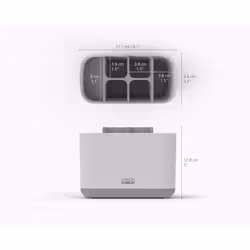 Joseph Joseph Easy-Store - Large Toothbrush Holder Caddy, Bathroom Storage - White/Grey