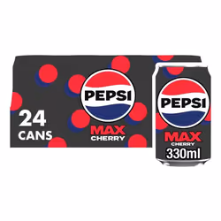 Pepsi Max Cherry No Sugar Cola Cans 24 x 330ml