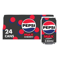 Pepsi Max Cherry No Sugar Cola Cans 24 x 330ml