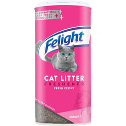 Felight Antibacterial Cat Litter Freshener Powder, Floral Peony Scent - Effective Odour Control, Longer Lasting Freshness, Made in the UK (300ml)