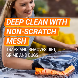 Armor All, Microfibre Noodle Car Wash Mitt, Set of 2, Dual Surfaces To Eliminate Dirt And Bugs Ideal for Car & Motorcycle Detailing