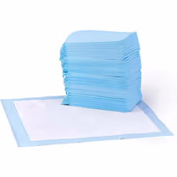 Amazon Basics Dog and Puppy Training Pads Leakproof 5-Layer Design with Quick-Dry Surface Regular Pack of 50 Blue