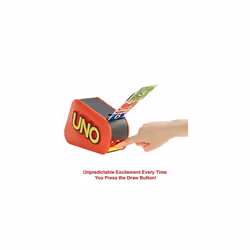 UNO Extreme Card Game Featuring Random-Action Launcher with Lights & Sounds & 112 Cards, Kid, Teen & Adult Game Night Gift Ages 7 Years & Older, GXY75