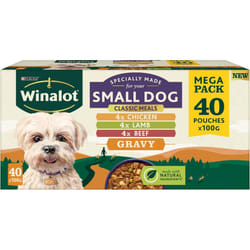 Winalot Meaty Chunks Small Dog Mixed in Gravy Wet Dog Food 40x100g