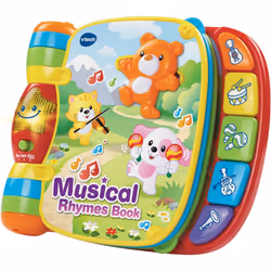 VTech Baby Musical Rhymes Book, Multicoloured, Toy for Ages 3 Months +