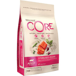 Wellness CORE Sterilised Ocean 4kg Salmon Dry Cat Food for Indoor Cats Grain Free High Fish Content Protein Rich Supports Healthy Skin & Shiny Coat