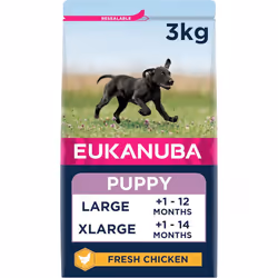 Eukanuba Complete Dry Dog Food for Puppy Large and Giant Breeds with Fresh Chicken 3 kg