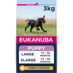 Eukanuba Complete Dry Dog Food for Puppy Large and Giant Breeds with Fresh Chicken 3 kg